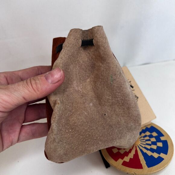 Authentic American Toyes Wooden Spinning Toy Tops Whirlygig Flip Over Top Pouch - Picture 7 of 10